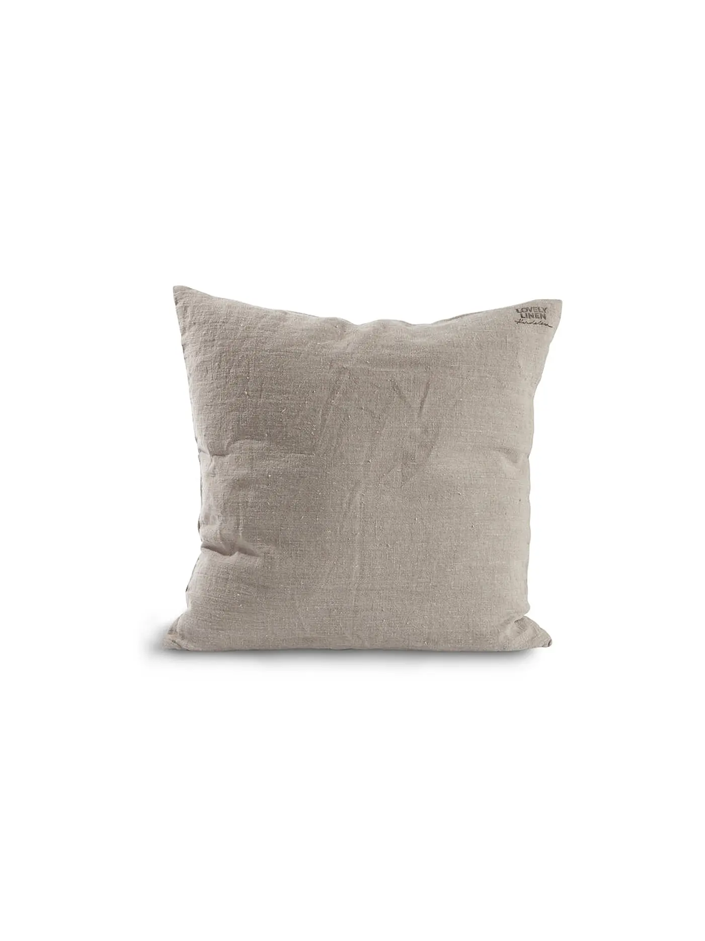 LOVELY LINEN | Leinen-Kissenbezug 47x47cm (Denim Blue) | beige
